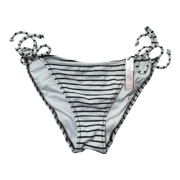 New NWT Victorias Secret Bottom Teeny Bikini String Tie Swim Small S Striped - Picture 3 of 16